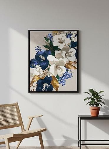 ev eşyalari: Rəsm tablo – “Made by Farida” - Mövzu: Zərif çiçək kompozisiyası – — 1