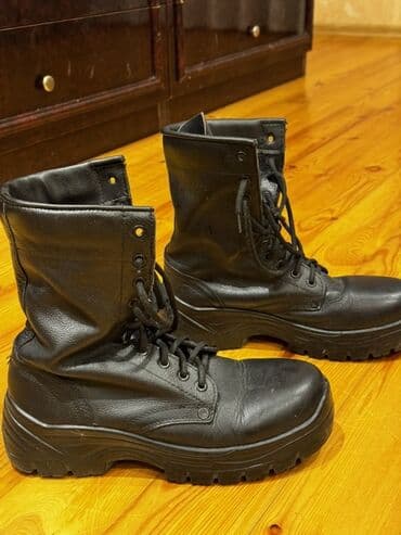 смарт рич кофе для похудения: Qara rəngli kişi hərbi/işçi botları 39 ölçü - Material: qalın — 1