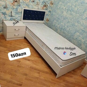 tək carpayi: *Tek nəfərlik çarpayı* Rəng seçimi var . 📏ölçü 90/1m90 sm — 2