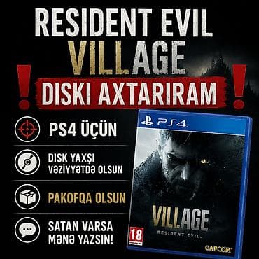 Resident Evil Village diski axtarılır! - Platforma: PS4 - Oyun
