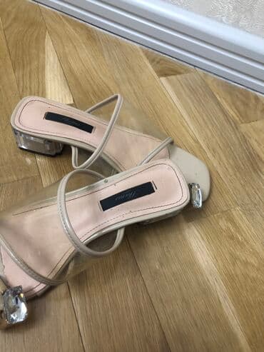 босоножки 27 размера: Сабо, Размер: 37.5, цвет - Бежевый, Б/у — 2