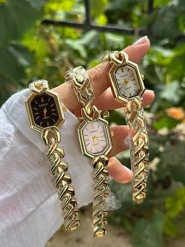 titan saat: Yeni, Qol saatı, Gucci, rəng - Qızılı — 1