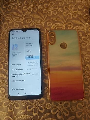 redmi note 7 adapter: Redmi Note 7, 64 GB, rəng - Qara, Barmaq izi — 1