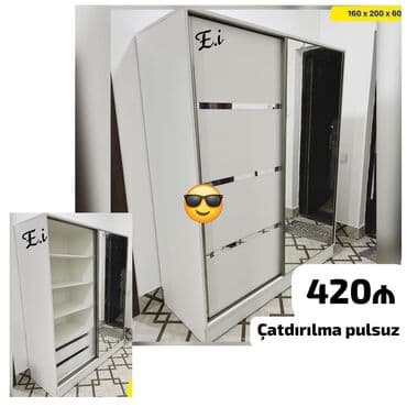 шифоньер: Yeni, Düz dolab, Qarderob, paltar dolabı — 1
