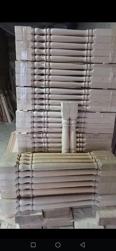 Quru inşaat materialları: Təbii ağacdan hazırlanmış pilləkən pilləsi və məhkərlər, Topdan və — 6