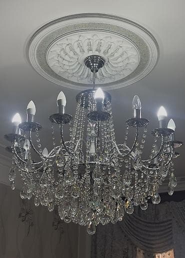 Çılçıraq, 10 və daha çox lampa, Xrustal — 6