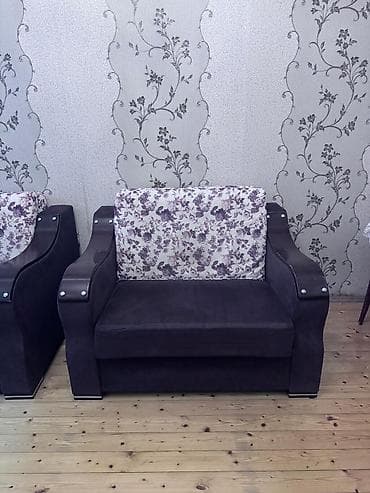 pc kreslo: İşlənmiş, Divan, 2 kreslo, Bazalı, Açılan — 2