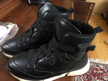 dəri qadın botilyonu: Ölçü: 38, rəng - Qara, İşlənmiş — 3