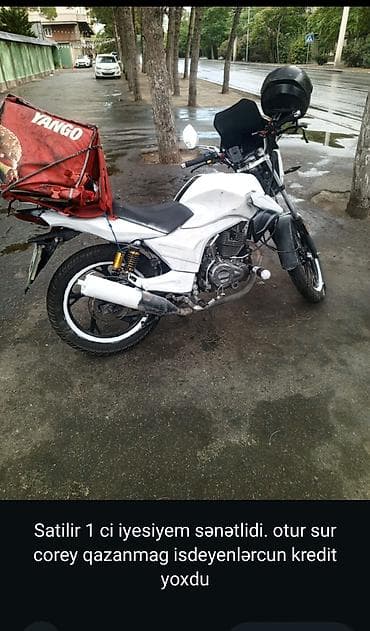 eylec diski: Mototəslimat üçün hazır motosiklet dəsti - Ağ rəngli şəhər — 1