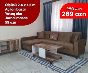 metbex künc divanları: Künc divan, Yeni, Açılan, Bazalı, Parça, Ödənişli çatdırılma — 1