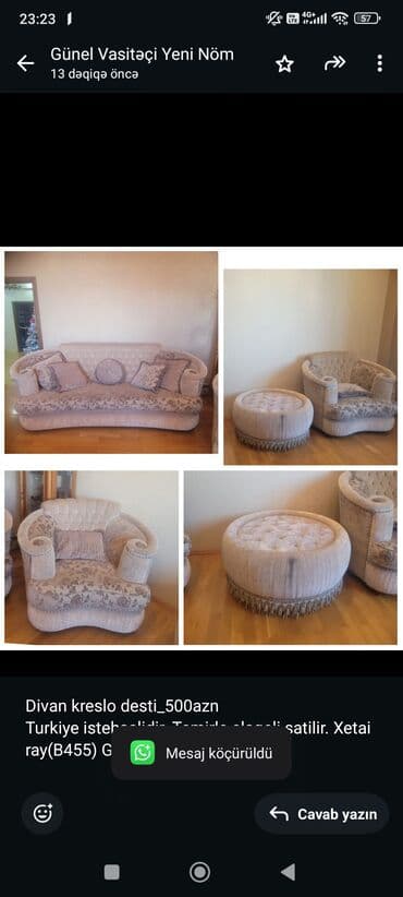 madeyra divan desti: Divan, 2 kreslo — 1