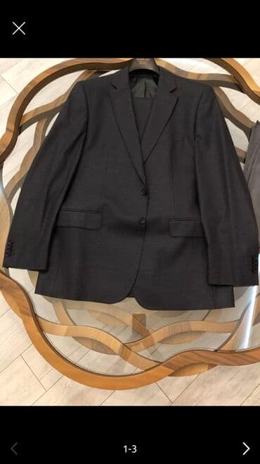 прокат мужских костюмов в баку: Мужской костюм, Демисезон, XL, цвет - Серый — 1