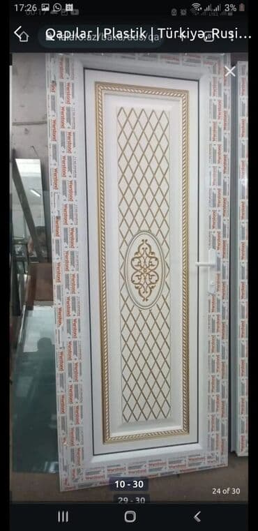 pilasdiq qapi: Yeni Plastik qapı Zamok və çərçivə ilə, Zəmanətli, Ödənişli quraşdırma, Ödənişli çatdırılma, Rayonlara çatdırılma, Pulsuz çatdırılma — 30