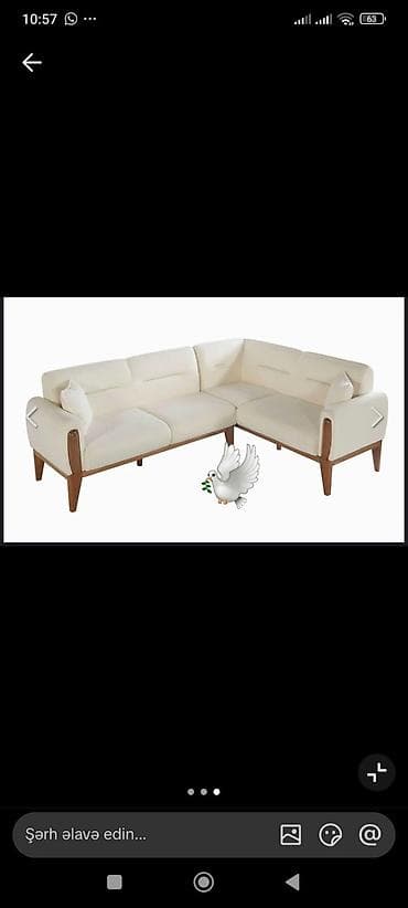 mebel satisi: Künc divan, Yeni, Açılmayan, Parça — 1