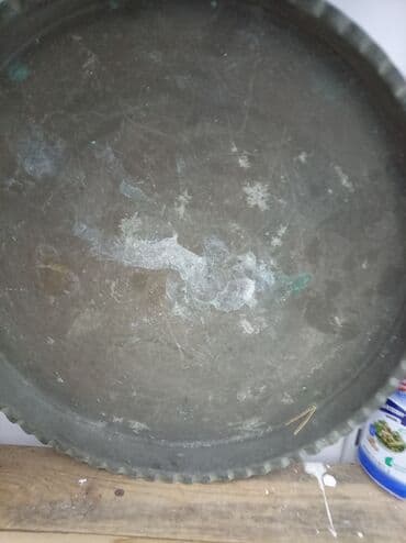 divar sekileri: Misin sinə qab (böyük mis sini) - Material: tam metal mis - Forma — 2