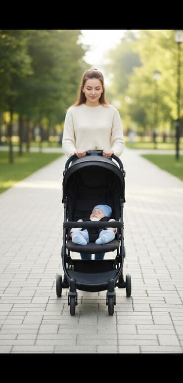 süd sağan aparat: Uşaq arabası – yüngül və kompakt şəhər tipi - Rəng: qara - Katlanan — 1