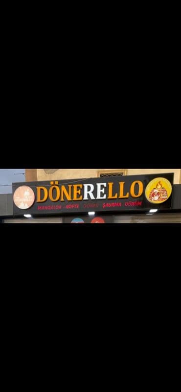 рекламные вывески реклама: İşıqlı dönər reklami .uzunu 4.30 eni 1 metre. Qiymet 400 azn. Unvan — 1