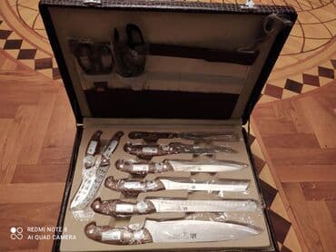 набор ножей: Bıçaq dəsti təzədi qiymət 150 azn real alıcıya endirim olacaq — 5