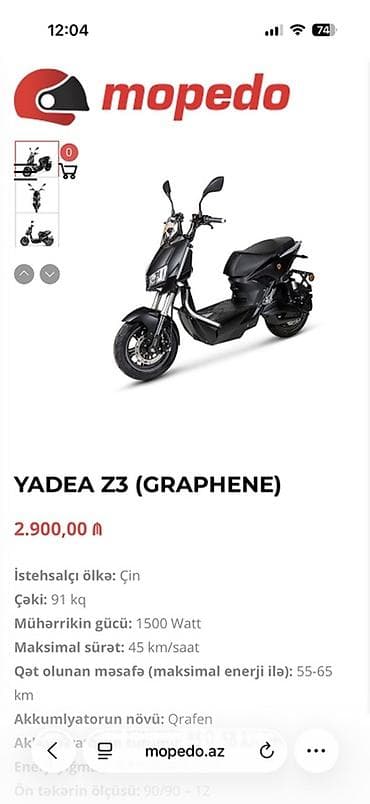 disk teker merkezi: Yalniz heyetde surukub yola cixilmayib! Qarantiyasi mopedodandir — 1