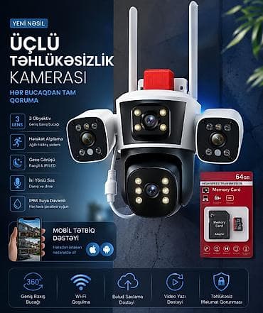 ronin rs4 pro: 3 gözlü vifi kamera 128 yaddaş quraşdırma daxil 165 manat (bakı — 1