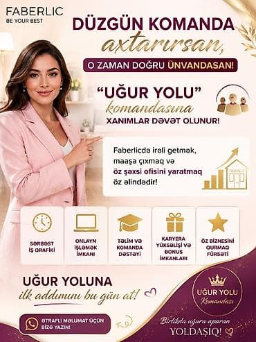 İş: Düzgün komandada işləmək və inkişaf etmək istəyən xanımlar üçün imkan — 1