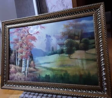 polipropilen: 3D formatli resm,ya*ni 3 wekil 1 cercivede, cercivenin olcusu 68x48 sm — 3