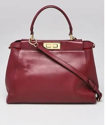 Fendi Peekaboo style qadın çantası – bordo rəngli, yumşaq fakturalı lalafo.az -da Fendi Peekaboo style qadın çantası – bordo rəngli, yumşaq fakturalı