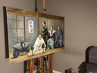 🎨 **“Hakari – Şərəfli Ölüm”** Təmiz kətan üzərində işlənmiş, tamamilə