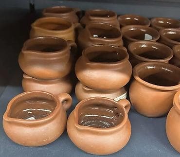 telefon qabi: Gil küp/saçaq dəsti – kiçik həcmli bişmiş gil qablar Məhsul təsviri — 2