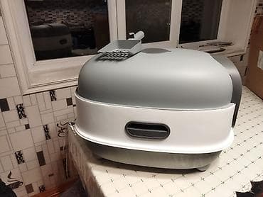 ev kirpisi: Qapalı pişik tualeti – skavjala ilə - Rəng: boz/ağ - Qapalı “kub” — 3