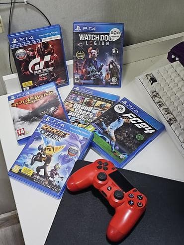 ps 4 slim: Sony PlayStation 4 Slim oyun konsolu ustundeki 6 oyunla birlikde — 5