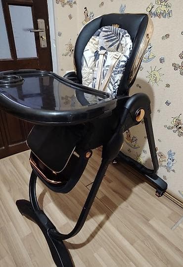 brend electronics: Kidilo uşaq yemək stulu - Rəng: qara, qızılı detallarla - Rahat — 2