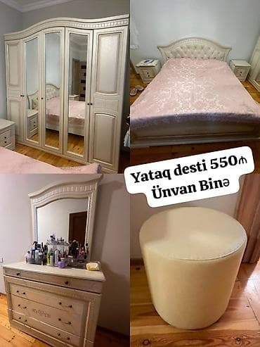 İkinəfərlik çarpayı, Termo, Dolab, 2 tumba, İşlənmiş — 1