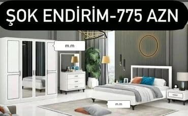 metbex skaf: İkinəfərlik çarpayı, Dolab, Termo, 2 tumba, Azərbaycan, Yeni — 16