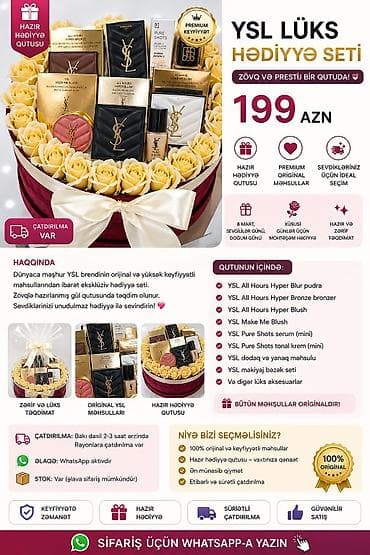 sabo 10: YSL Lüks Hədiyyə Seti – zövq və prestij bir qutuda! Premium — 1