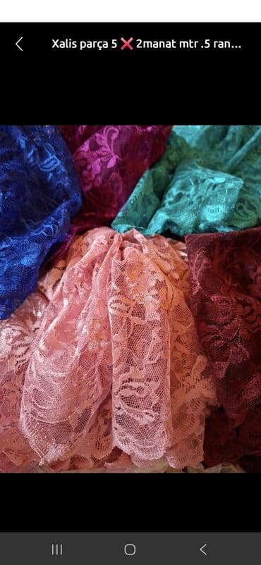 Xalis parça mter 5 manat ❌️ 2 manat .5 rangi .her rangi 25_35 metr