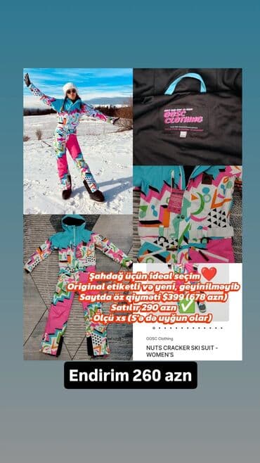 Üst geyimi: OOSC Clothing “Nuts Cracker Ski Suit – Women’s” xizək kombinezonu - — 1