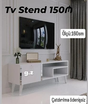 telvizor altligi: *Tv Stend 💫150Azn* ✔️İstehsal Rusiya Laminat 18/lik ✔️Ölçü:160sm *Rəng — 1