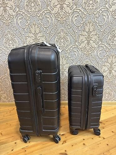 Çamadanlar: MRC POLO sərt korpuslu çamadan dəsti - Rəng: qara, minimalist — 2