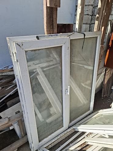 Yeni İkiqat şüşə paketi Plastik pəncərə, Еni: 119 sm, Uzunluğu: 155 sm