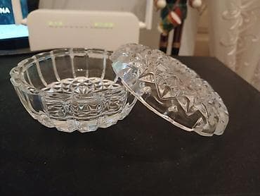 cerez: Xrustal qədimi pudra qabı qapaqlı qab - Material: xrustal - Dizayn — 3