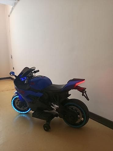 uşaq ucun stul: Uşaq elektrik motosikleti – sport dizaynlı, mavi rəng Xüsusiyyətlər — 2