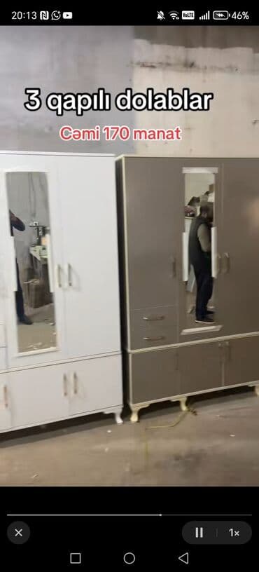 Ofis mebeli: Yeni, Açılan, 2 qapılı Düz dolab, Qarderob, paltar dolabı — 4