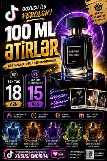 azzaro: 100 ml ətirlər – hər damlası fərqli, hər qoxusu unikal Xüsusiyyətlər — 1
