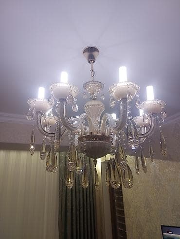 şam: Çılçıraq, 8 lampa, Şüşə — 4