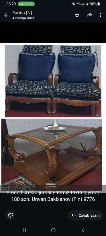 açılıb yığılan kreslo: Kreslo, Parça, Kredit yoxdur — 1