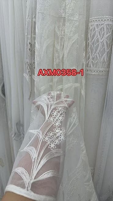 Декор и интерьер: Model 0065 tül pərdə kumaşı - Material: şəffaf, yüngül tull tül - — 10