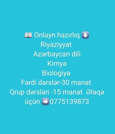 baki i̇stanbul avtobus bilet qiymeti 2020: Repetitor, Riyaziyyat, Biologiya, Kimya, Azərbaycan dili — 1