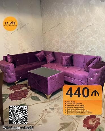 kompüter masa: Künc divan, Qonaq otağı üçün, Açılan — 1