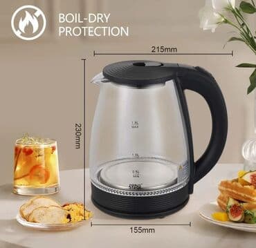 Elektrik çaydanları: Elektrik çaydan 1 - 1.5 l, Yeni, Ödənişli çatdırılma — 3